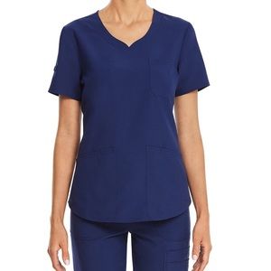 NWT: Women's Blue Scrub Top - Size X-Large